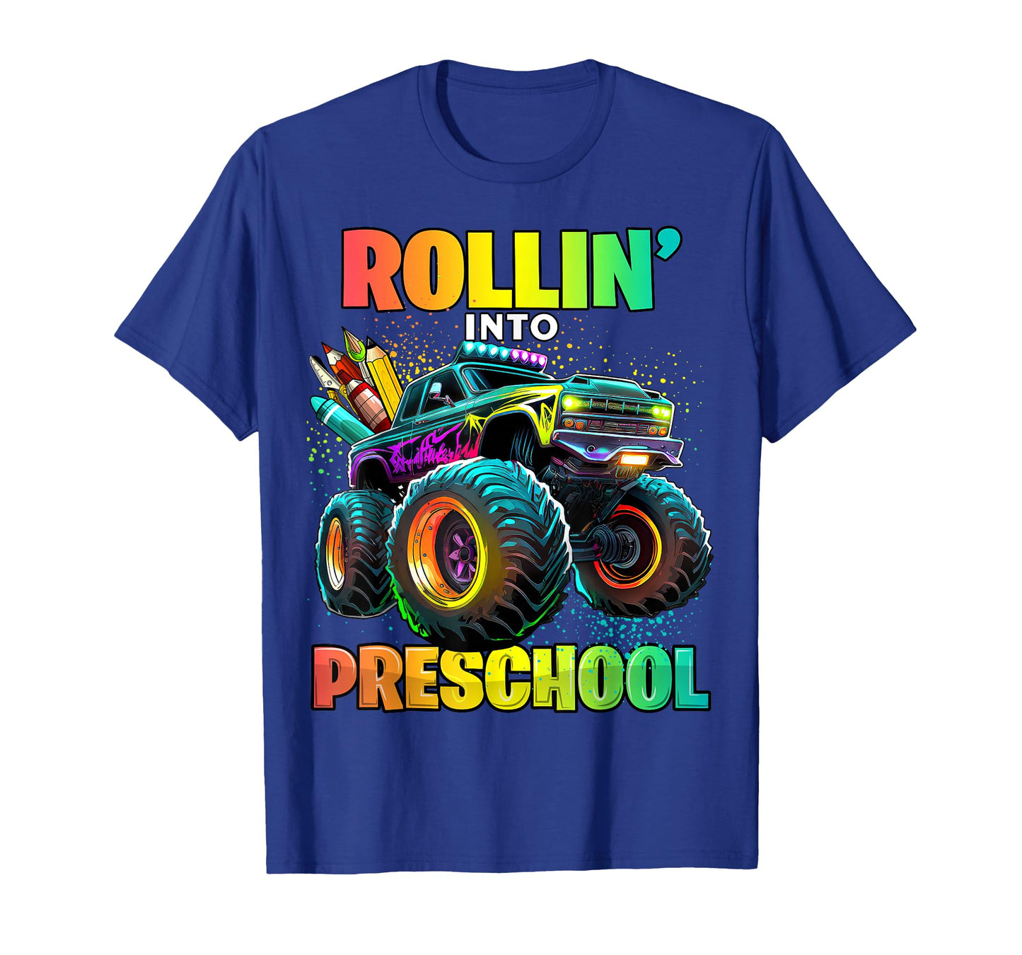 Preschool Monster Truck Back to School First Day of School T-Shirt