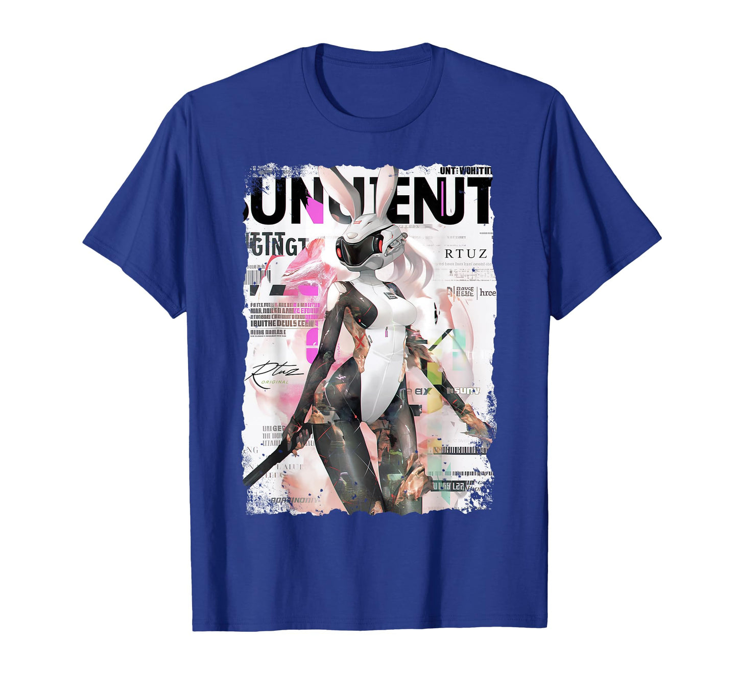 Magazine Cover Vintage Girl Bunny Collage Sexy Model Pin-Up T-Shirt
