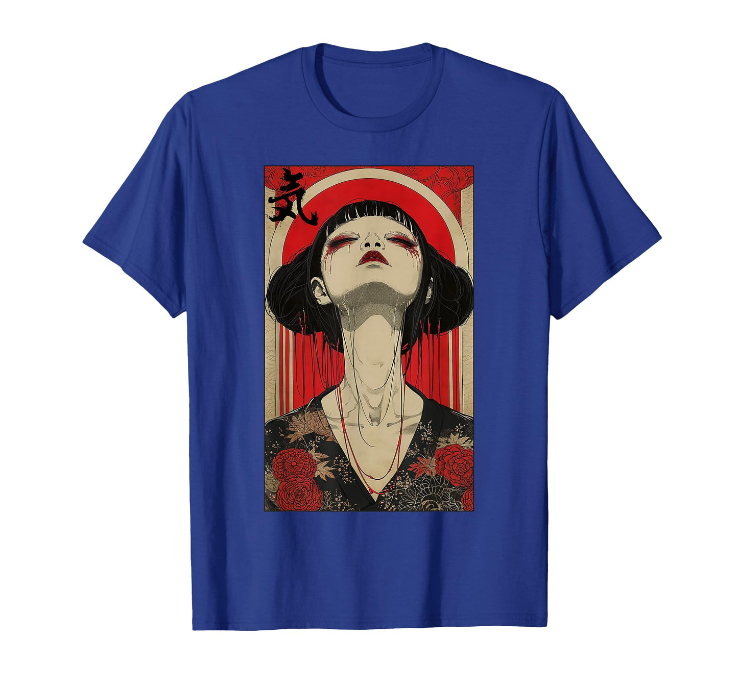 Japanese Geisha Woman Art Kanji Tokyo Japan Hanami Anime T-Shirt