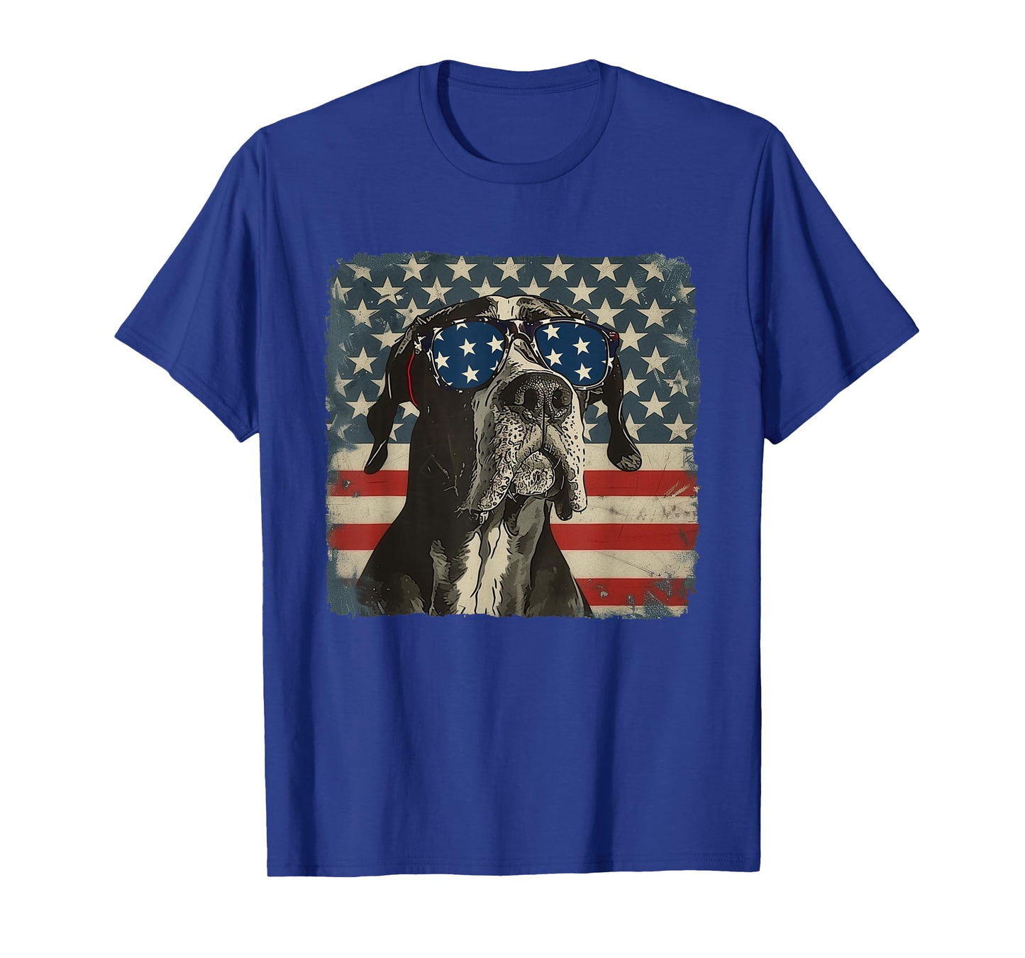 Patriotic Great Dane Dog Shirt 4th of July Women Men T-Shirt