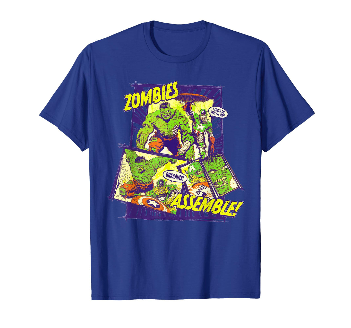 Marvel Zombies Assemble Hulk and Captain America Halloween T-Shirt