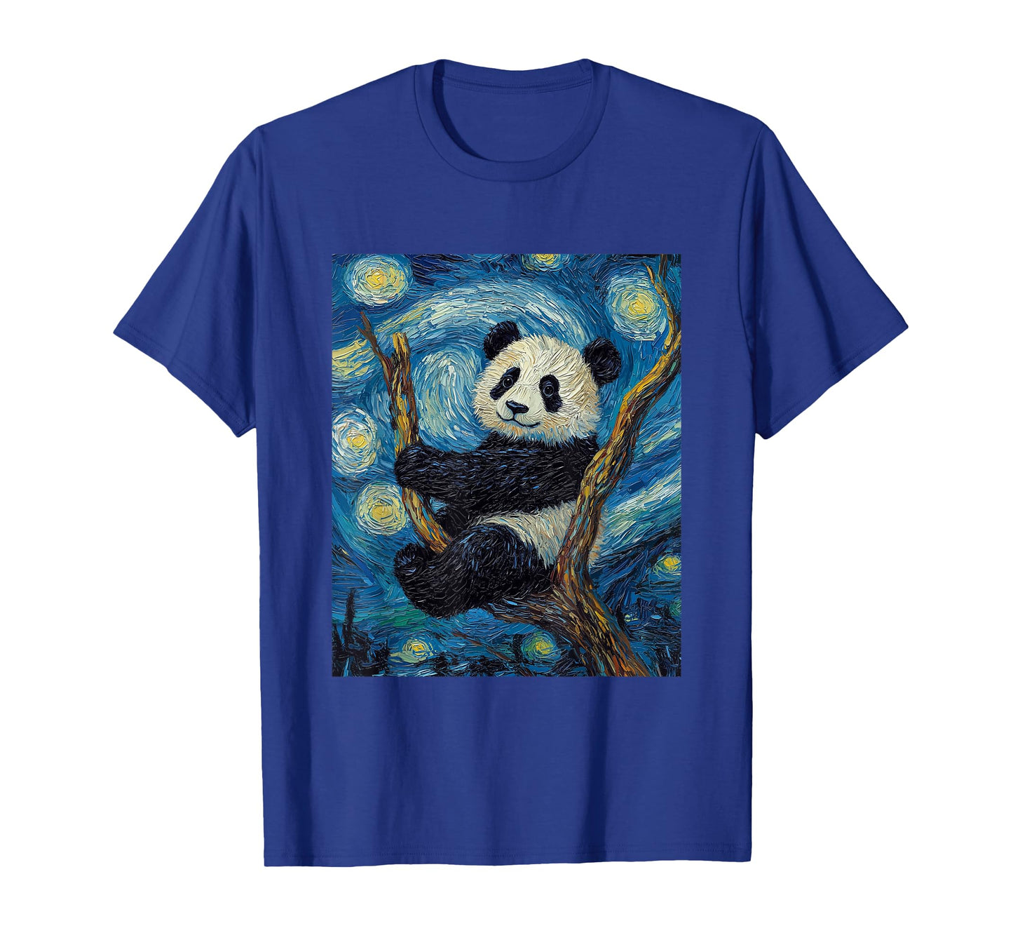 Cute Panda Bear - Van Gogh Style - Starry Night Graphic T-Shirt
