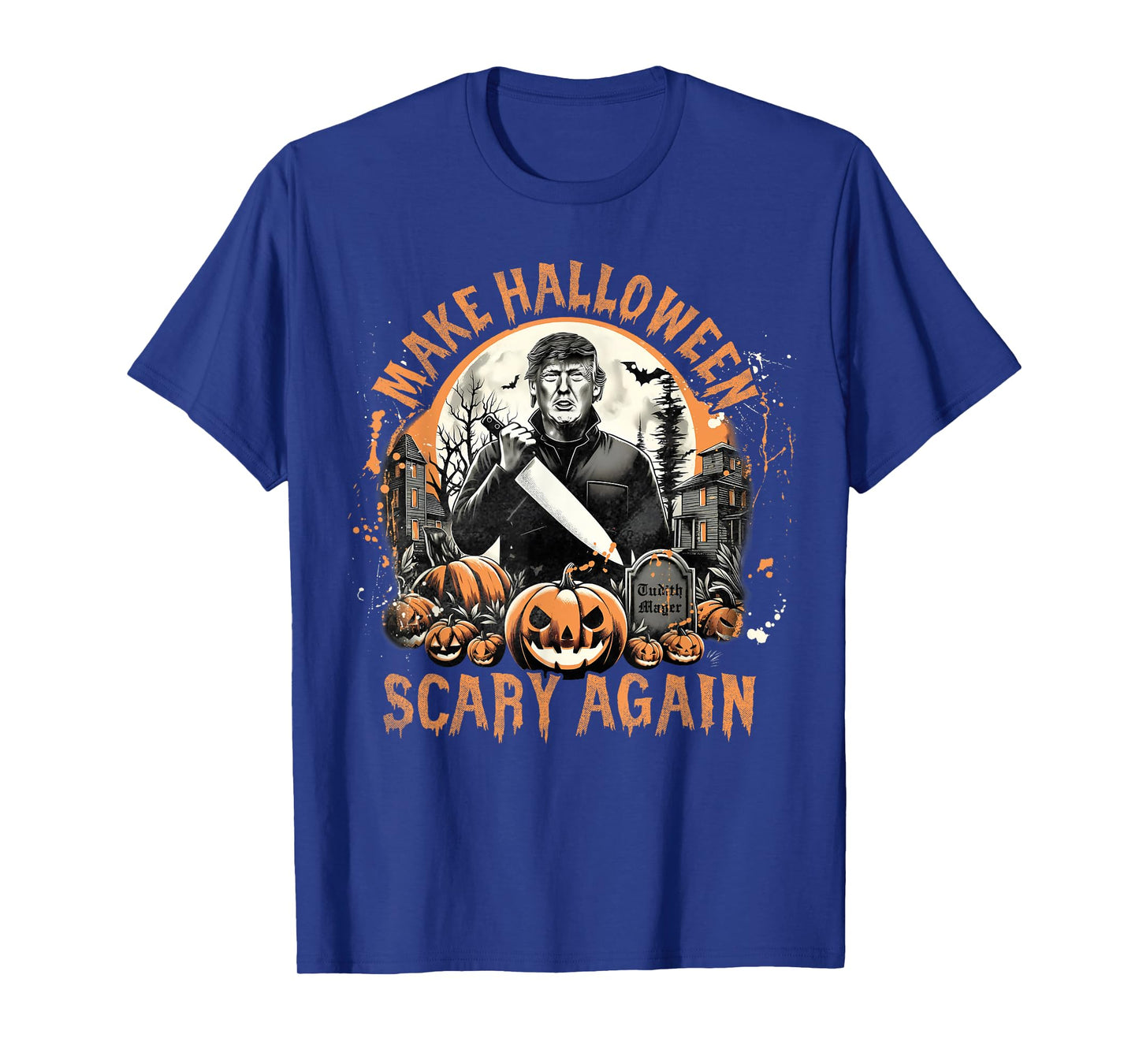 Make Halloween Scary Again Funny Trump Jack O Lantern Spooky T-Shirt
