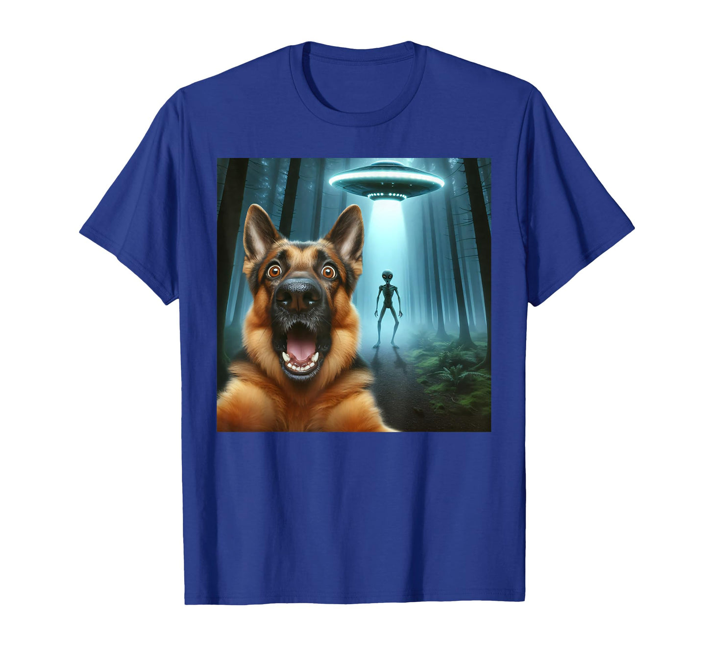 German shepherd Selfie alien UFO funny German shepherd mom T-Shirt