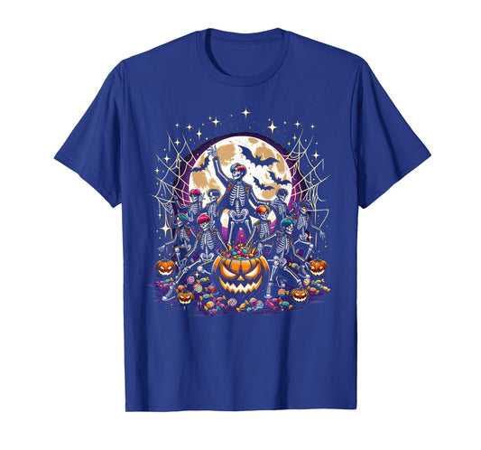 Girls Halloween K-Pop Boy Band Skeletons Graphic T-Shirt