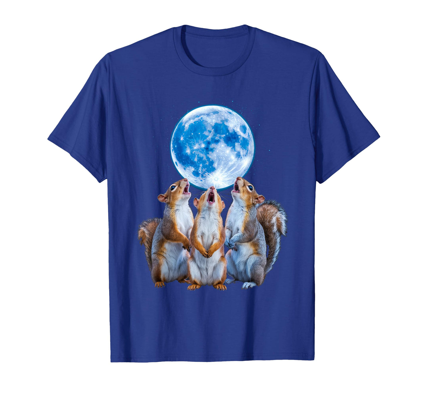 Three Squirrels Howling At The Moon, 3 Squirrel Moon T-Shirt