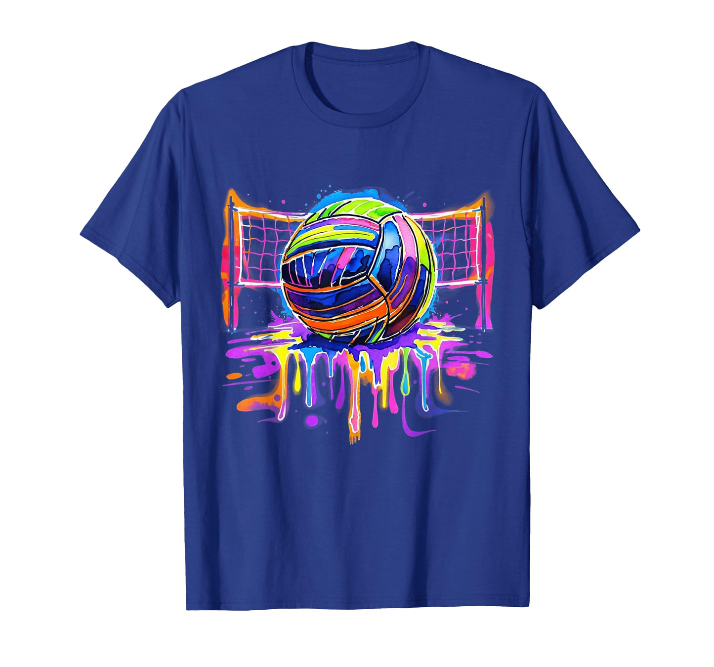 Volleyball Drip Game Day Sports Player Women Teens Girls T-Shirt