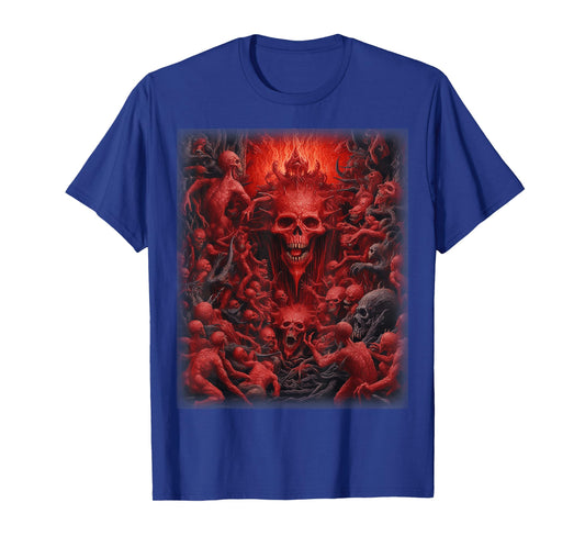Visions of Hell | Satan Devils Demons Monster Skeleton Skull T-Shirt
