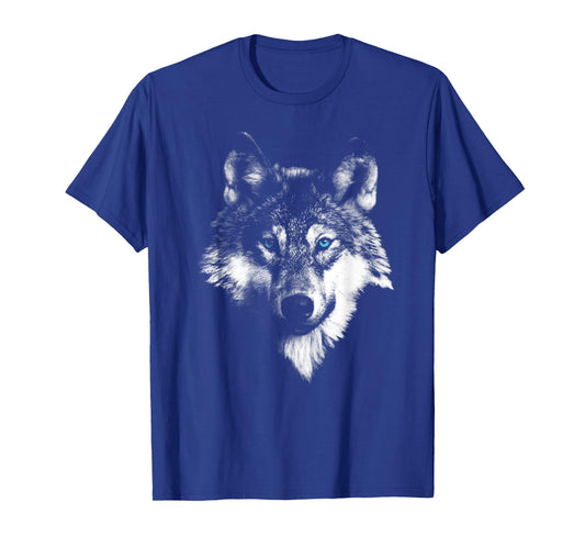 White Wolf with Blue Eyes T-Shirt