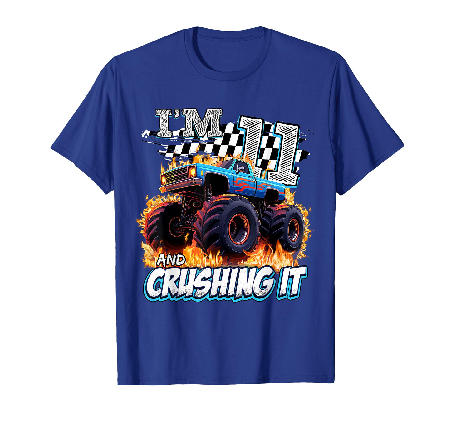 11 Year Old Boys Monster Truck It's My 11th Birthday Party T-Shirt