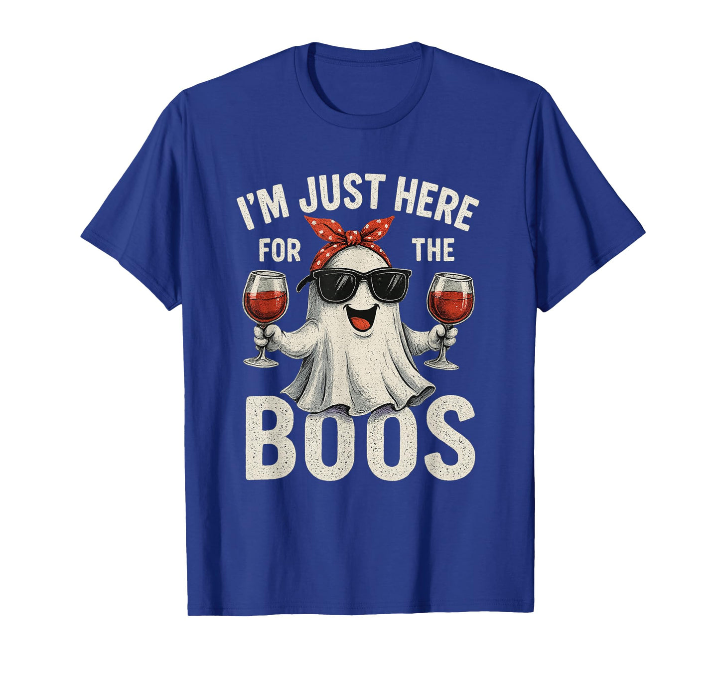 I'm Just Here for The Boos Halloween Women Ghost Cute Funny T-Shirt