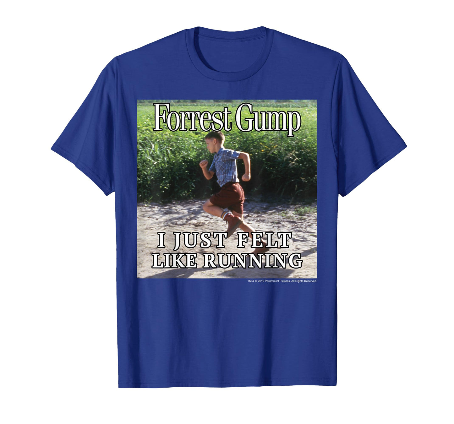 Forrest Gump Just Felt Like Running Photo Panel T-Shirt