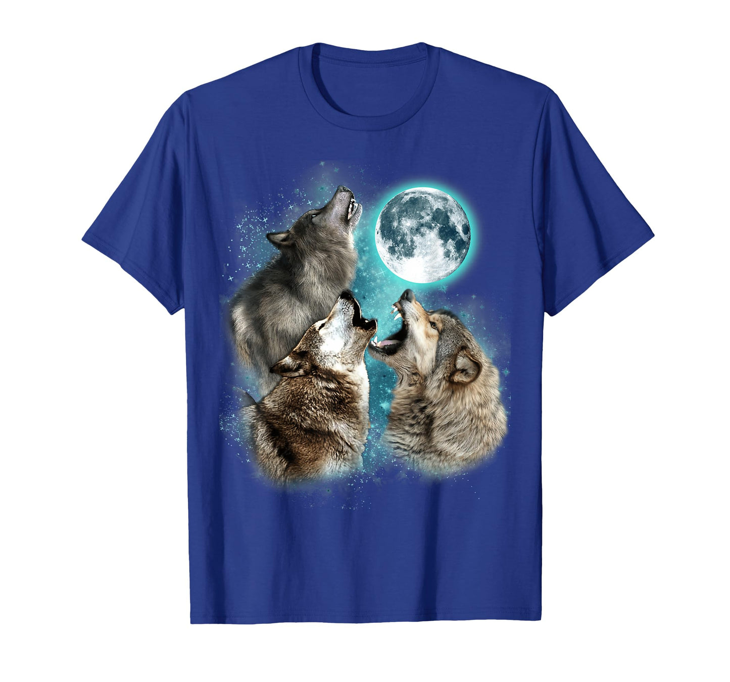 3 Wolf Moon Howling Wolf Head Funny Wolves For Men Women T-Shirt