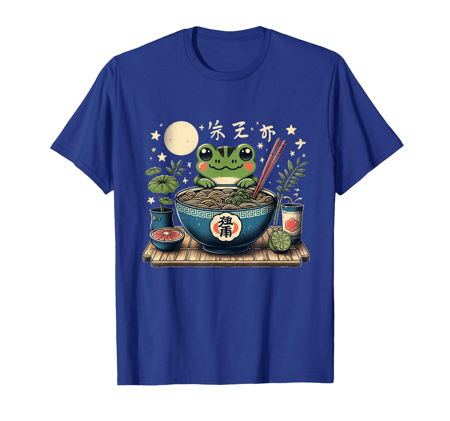 Frog Eating Ramen Kawaii Neko Japanese Noodles Anime Lovers T-Shirt
