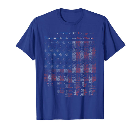 Declaration Of Independence Full Text Flag T-Shirt T-Shirt
