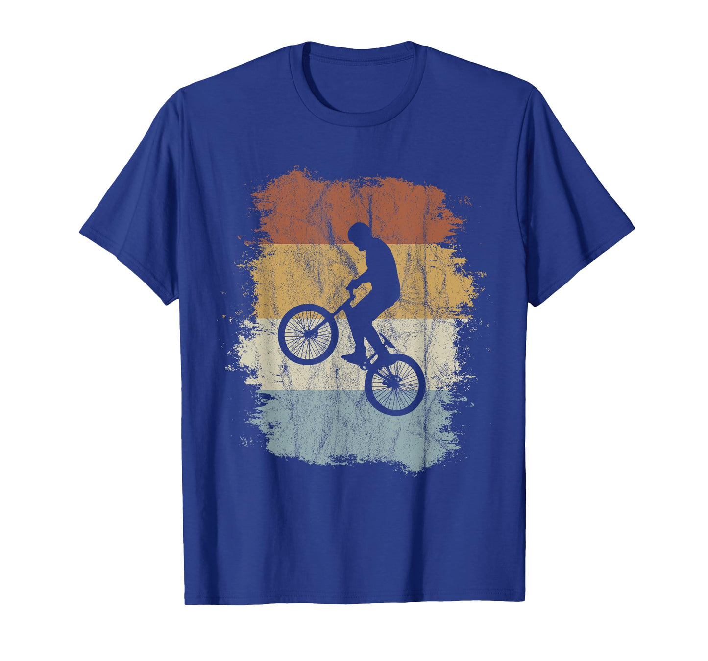Rad Eighties Retro Bike Silhouette BMX Wheelie T-Shirt