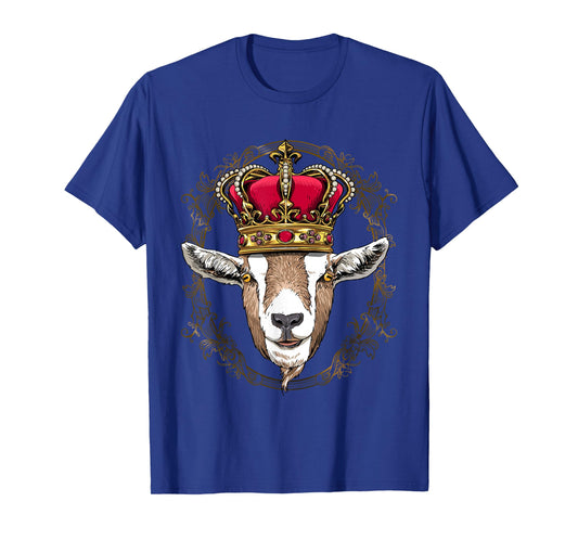 King Goat Wearing Crown - Queen Goat Animal T-Shirt