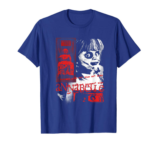 Annabelle High Contrast Zine Collage Horror Movie T-Shirt