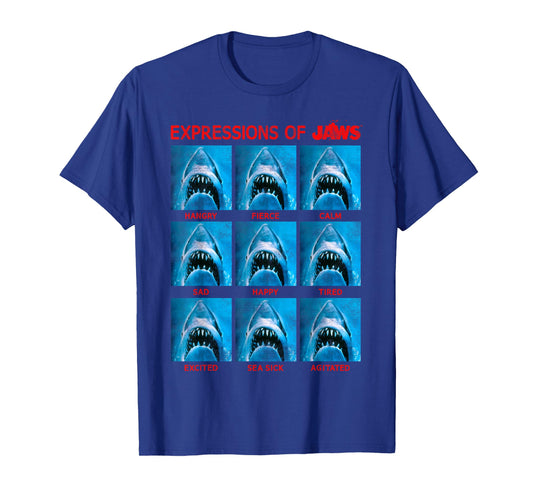 Jaws The Expressions of Jaws Photo Grid Panel T-Shirt Small