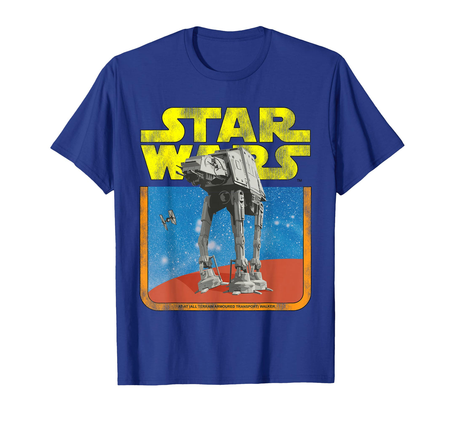 Star Wars AT-AT Walker TIE Fighter Distressed Retro T-Shirt T-Shirt