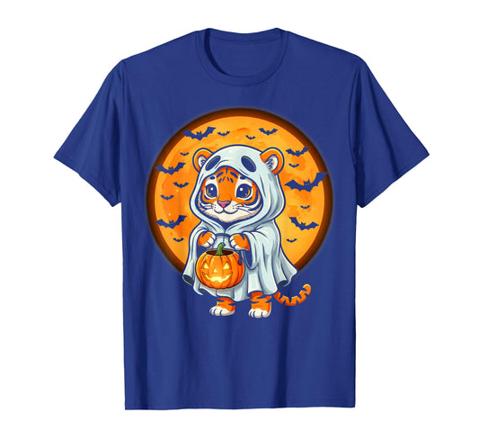 Cute Halloween Tiger Ghost for Animal Lovers T-Shirt