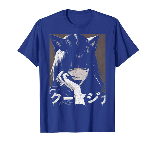 Japanese Streetwear Cyberpunk Y2K Techwear Neko Manga Anime T-Shirt