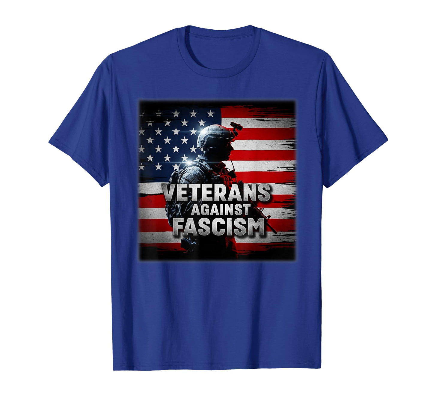 Veterans Against Fascism Vintage US Army Patriotic Soldier T-Shirt