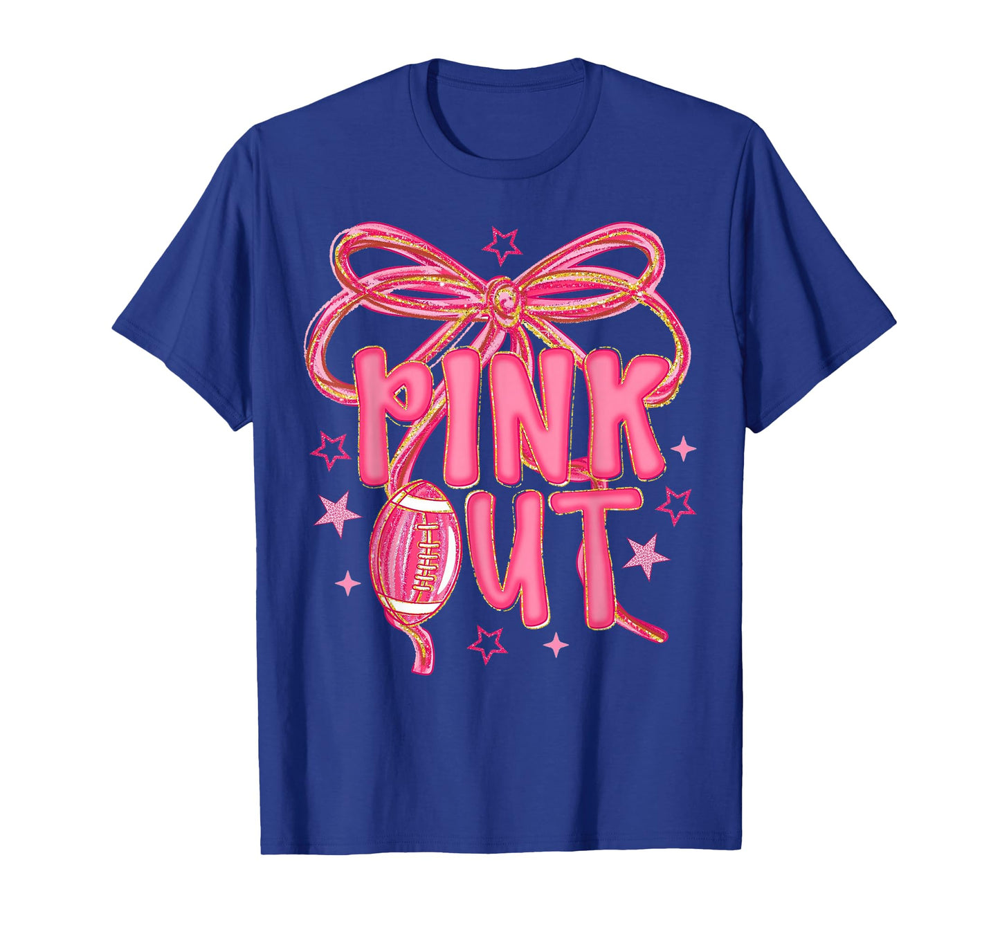Football Pink Out Breast Cancer Football Game Day T-Shirt