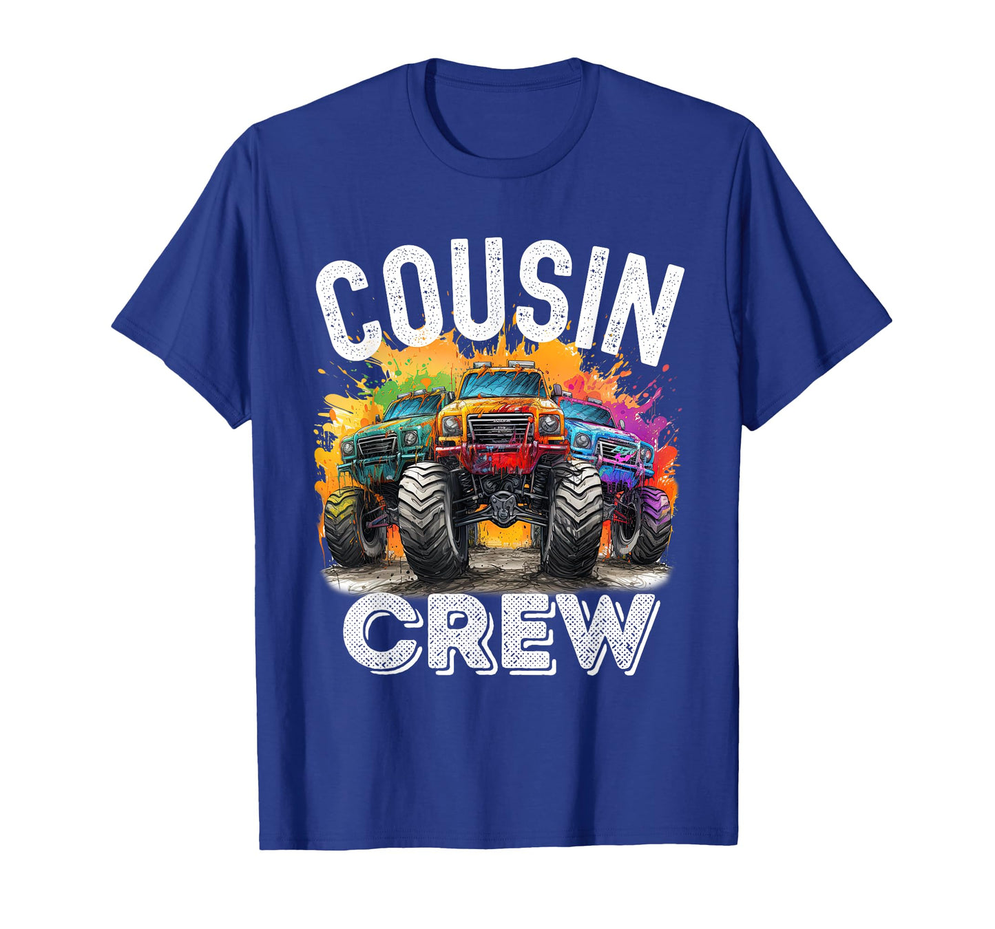 Cousin Crew Monster Truck Squad Boy Matching Family T-Shirt