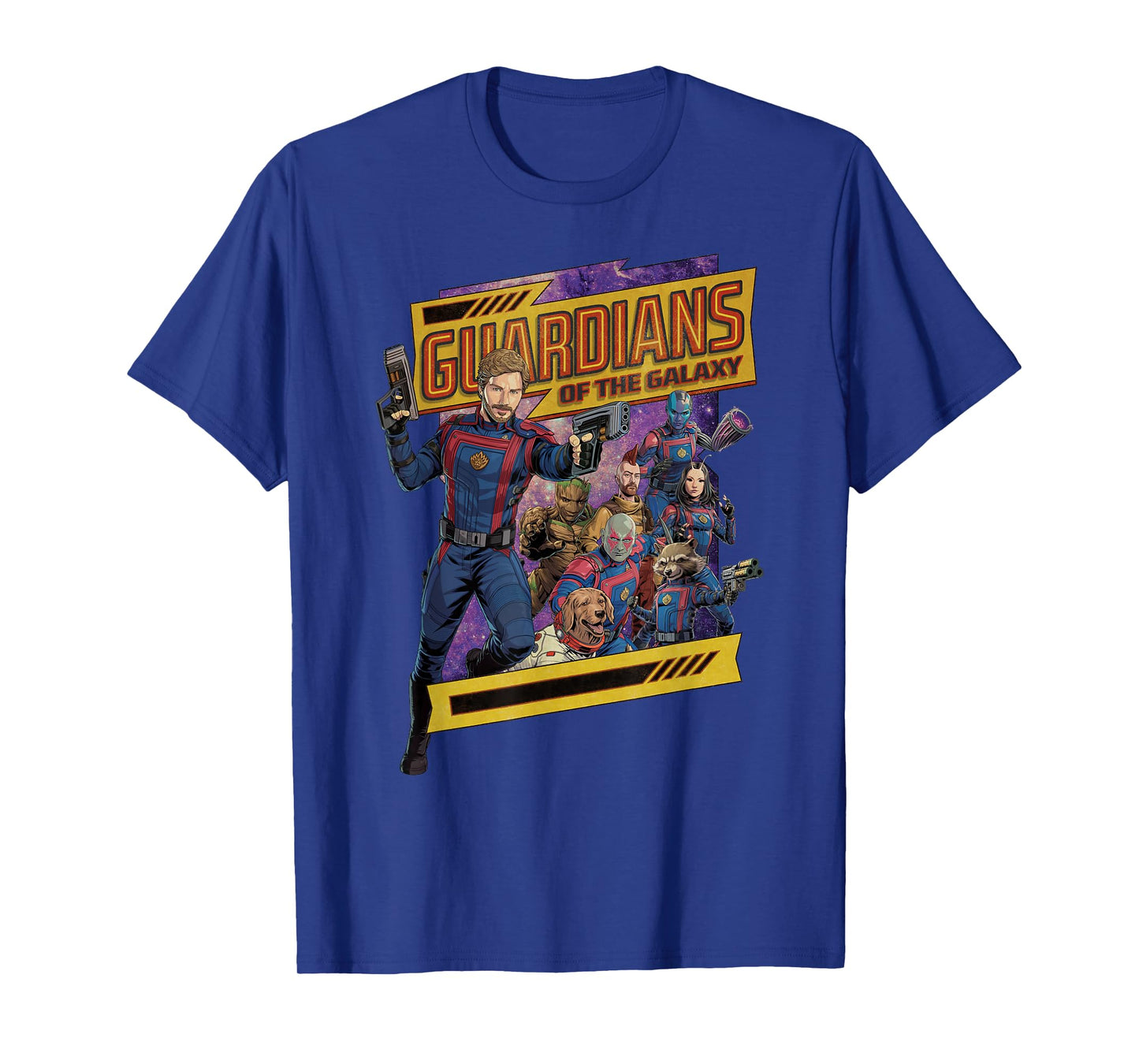 Marvel Guardians of The Galaxy Volume 3 Comic Style and Logo T-Shirt