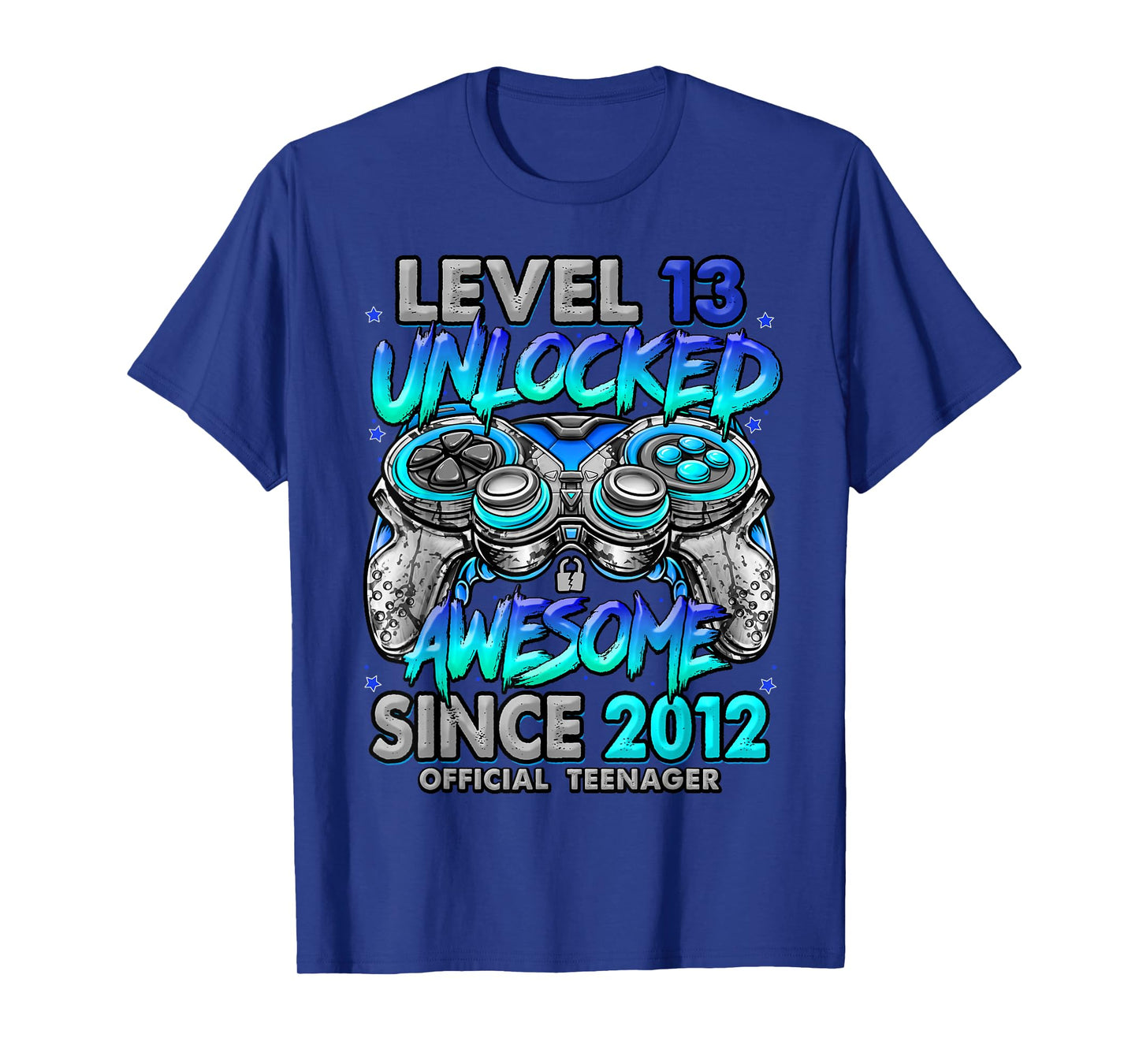 Level 13 Unlocked Awesome Since 2012 13th Birthday Gaming T-Shirt