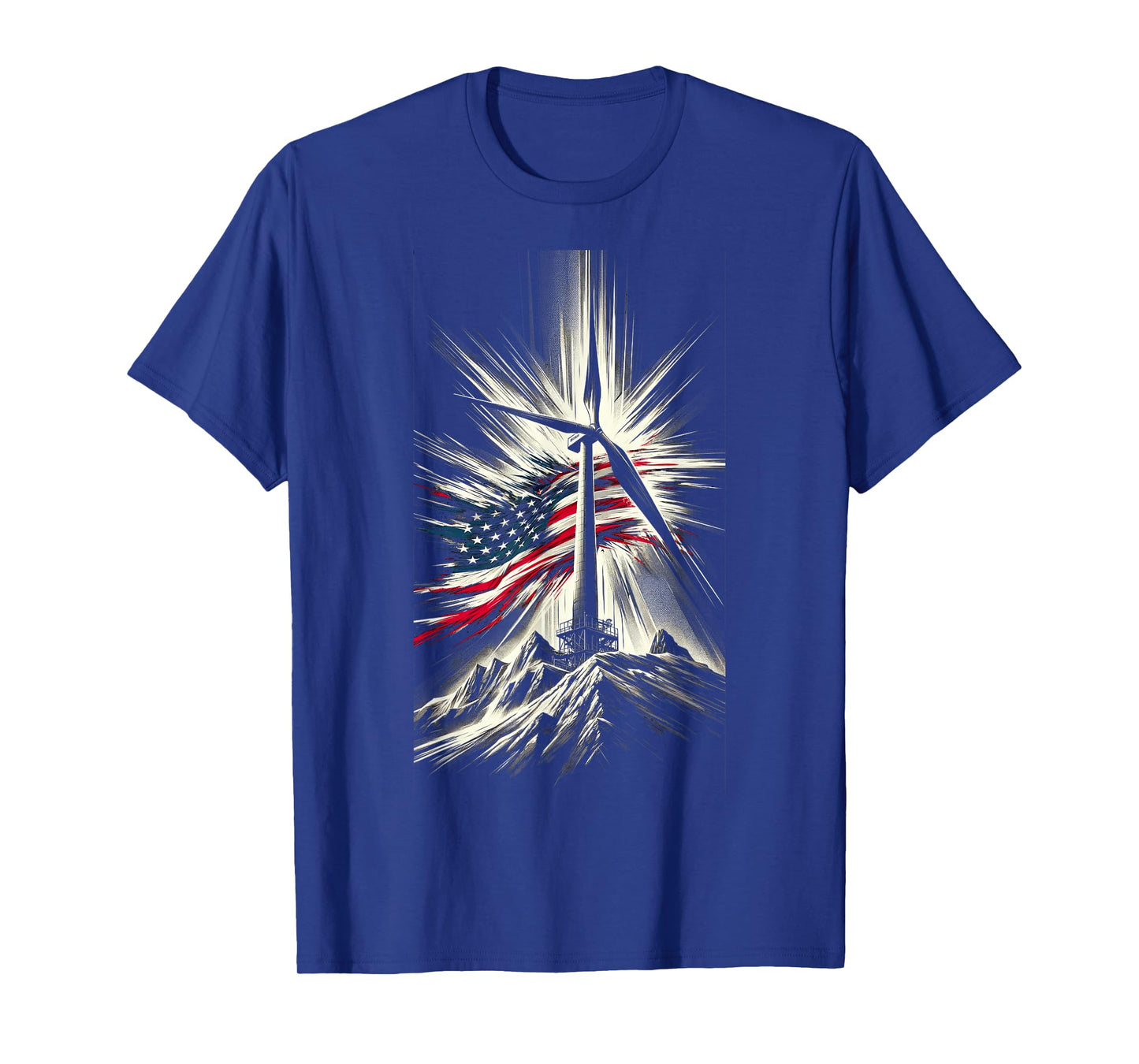 Wind Turbine Technician American Flag T-Shirt