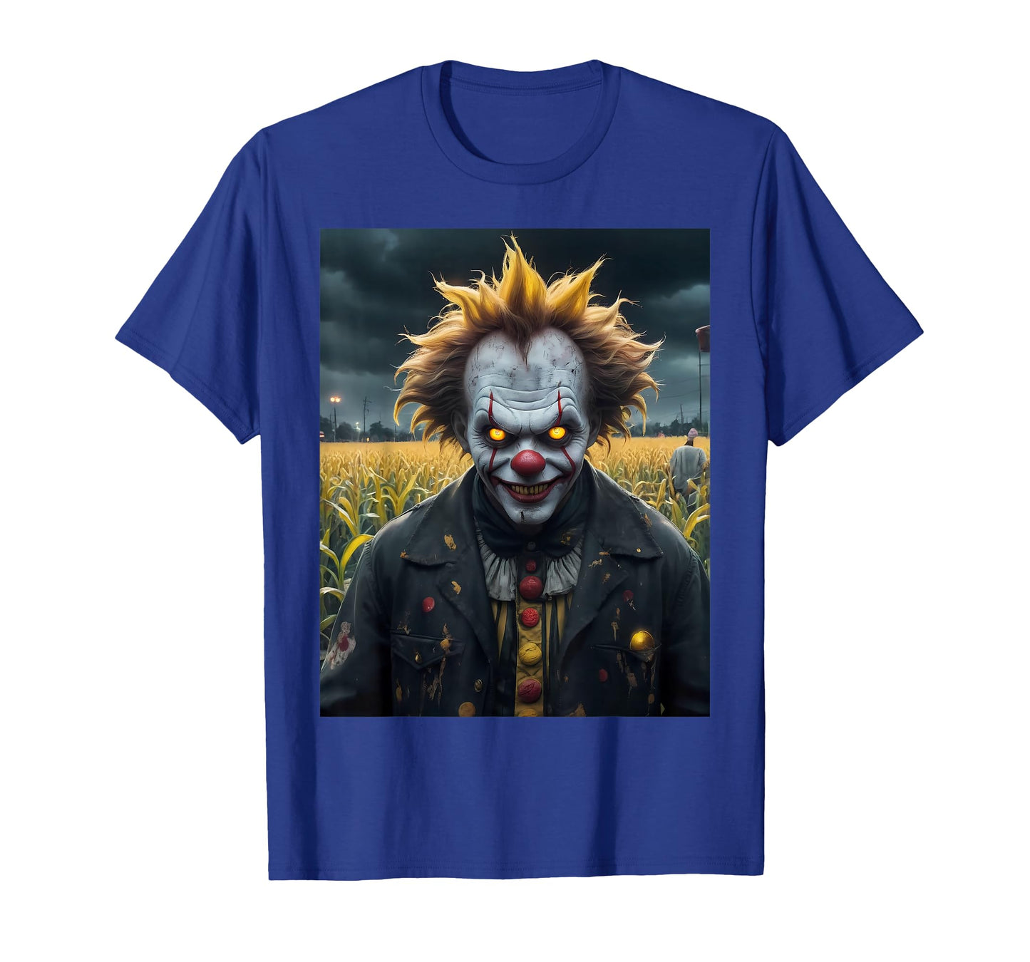evil clown a corn field monster dark horror scary spooky T-Shirt