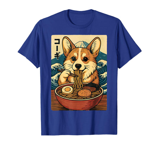 Corgi Eating Ramen T-Shirt