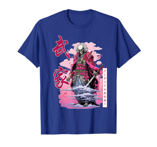 Skeleton Samurai Japanese Streetwear Harajuku Japan Hiphop T-Shirt