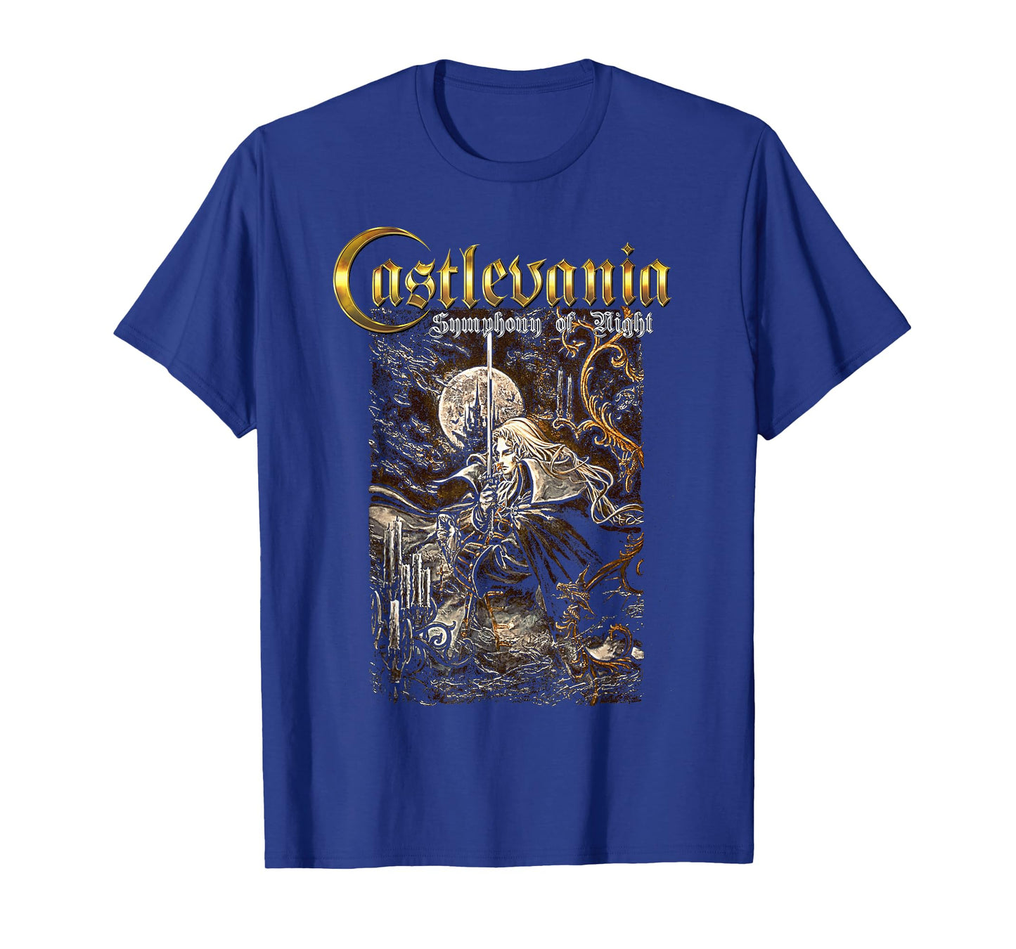 Castlevania Symphony Box Art Gothic Moon Night Retro Gamer T-Shirt