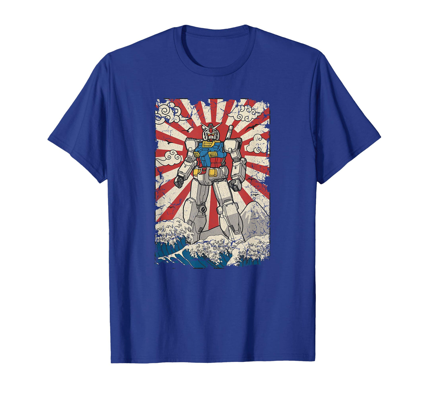 Japanese Mecha Anime Robot Kanagawa Great Wave Manga T-Shirt