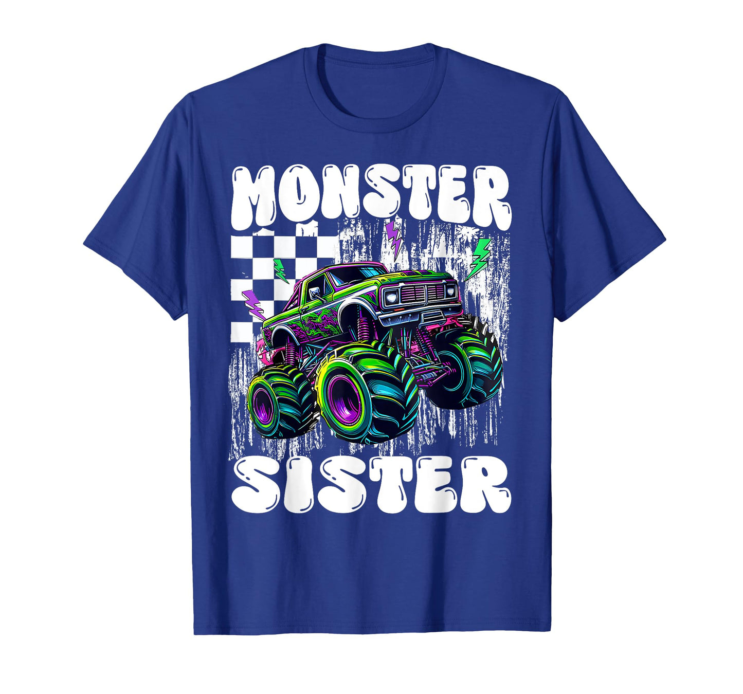 Monster Truck Sister Of Birthday Boy Family Matching Party T-Shirt