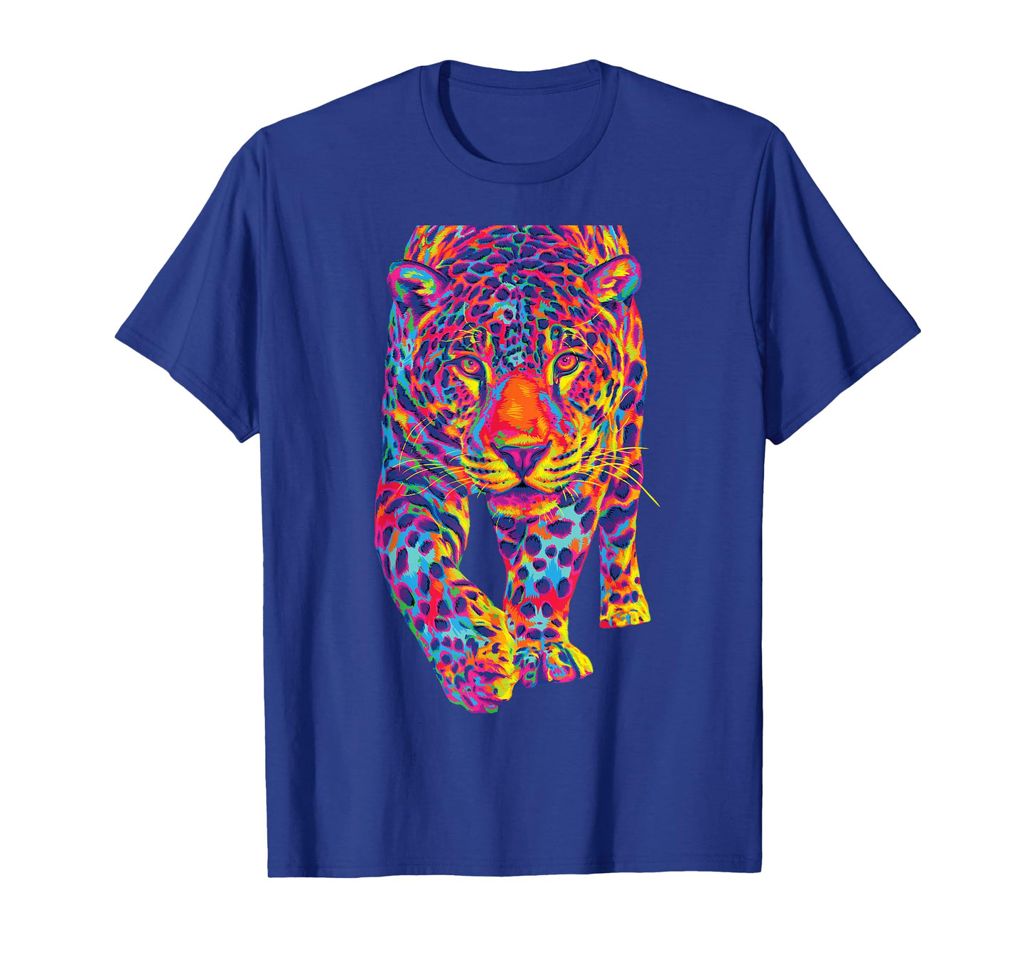 Rainbow Jaguar Abstract Colorful Cat Lover T-Shirt Small