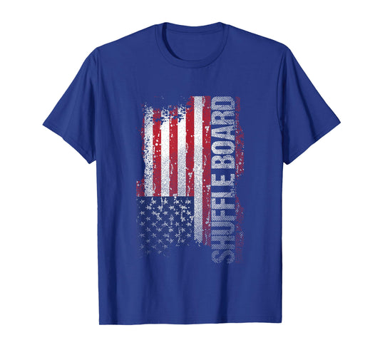 USA Flag Shuffleboard T-Shirt T-Shirt