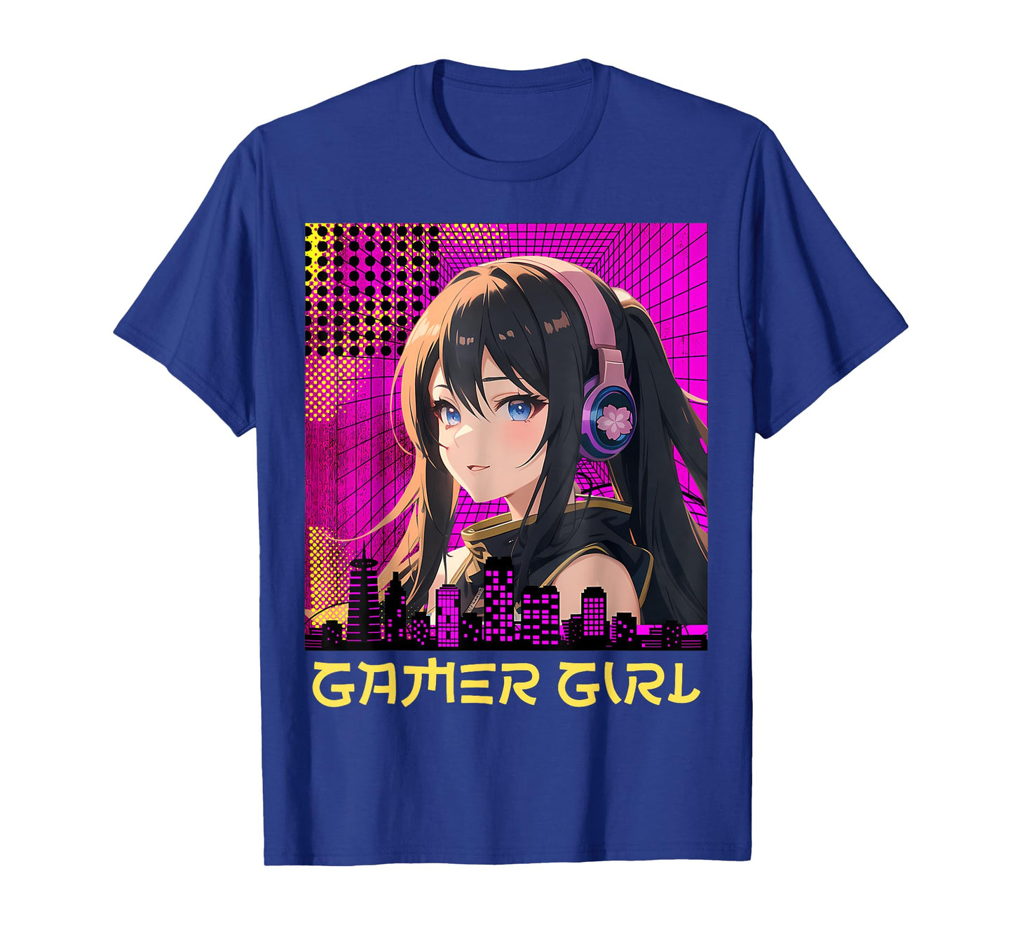 Gamer Girl Cool Anime Cyberpunk Girl Video Gaming Teen Girls T-Shirt