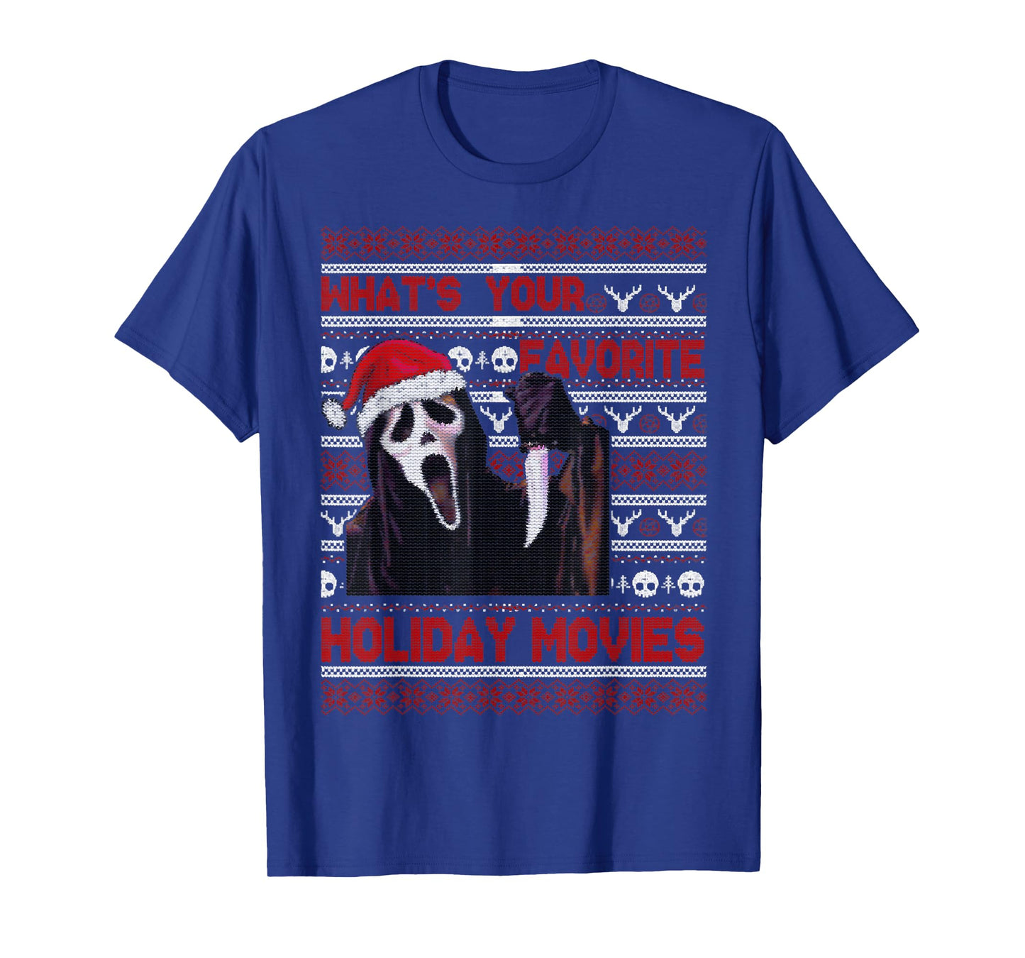What's Your Favorite Holiday Movies, Grim Reaper Christmas T-Shirt
