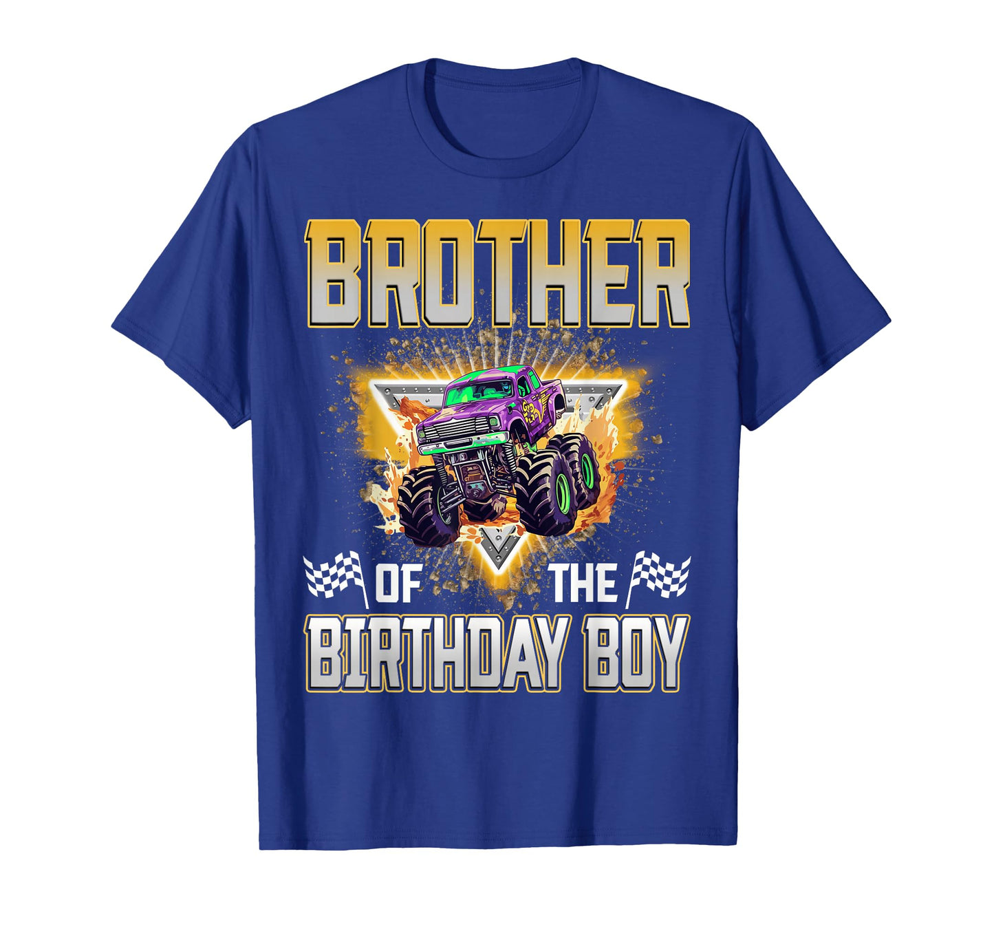 Brother of The Birthday Boy Monster Truck Birthday Family T-Shirt