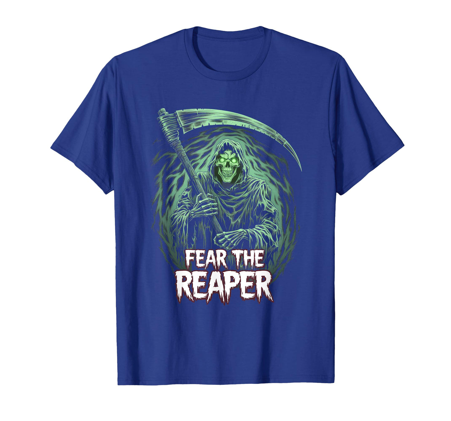 Grim Reaper Fear the Reaper Swirling Fog Art Horror Fans T-Shirt