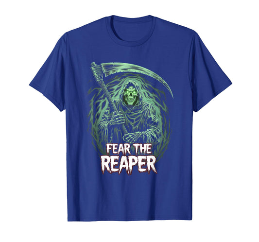 Grim Reaper Fear the Reaper Swirling Fog Art Horror Fans T-Shirt