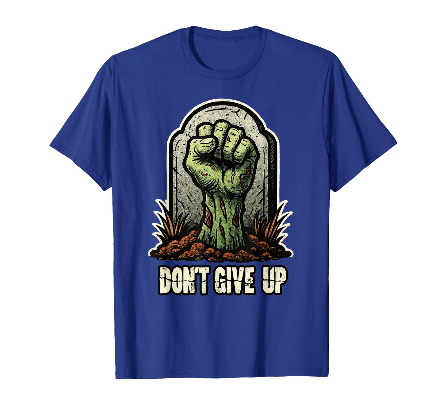 Don't Give Up Zombie Gravestone Solidarity Fist T-Shirt