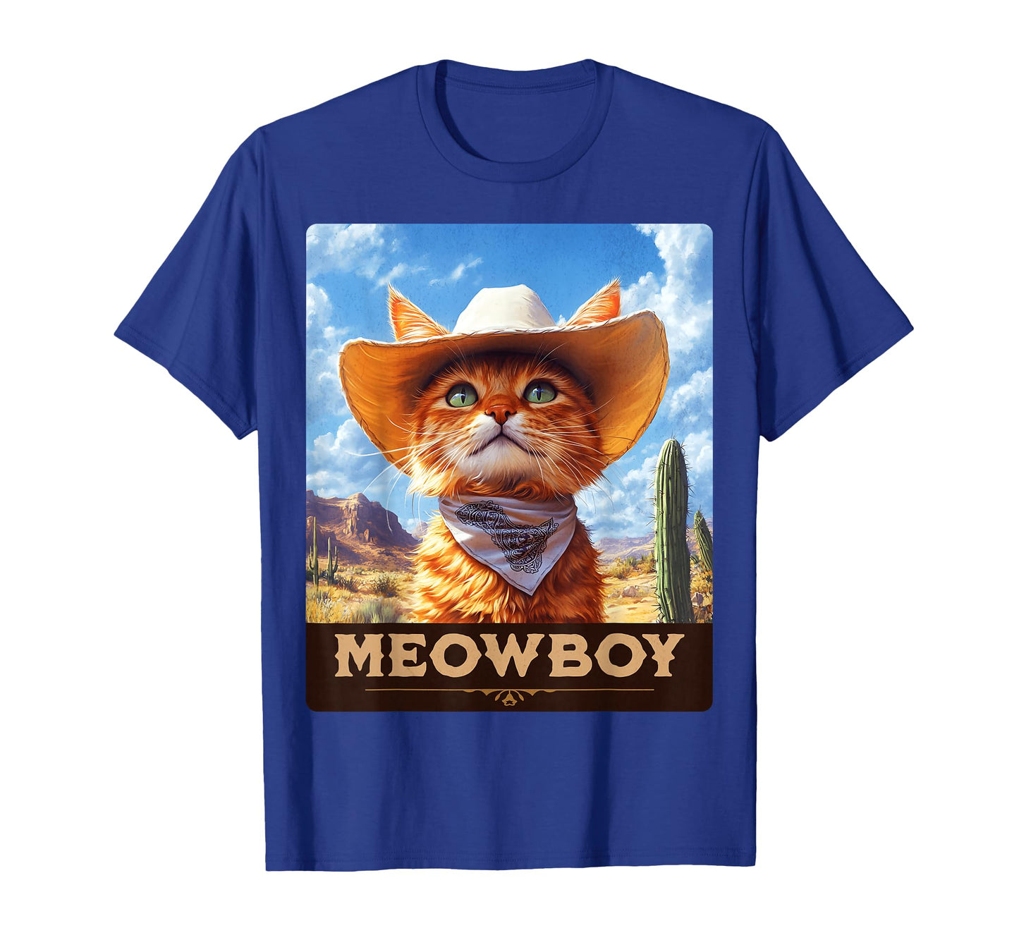 Meowboy: Cowboy Kitten, Western Whiskers, Cat T-Shirt