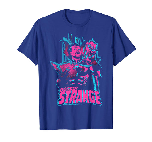 Marvel Doctor Strange Retro Colorful Spell Portrait T-Shirt
