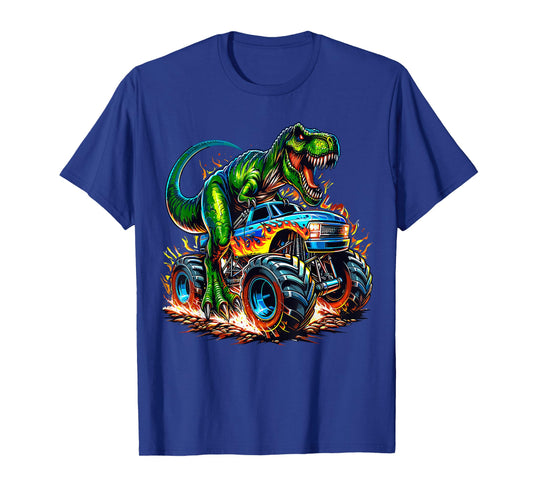 Monster Truck Dinosaur Birthday Party T-Shirt