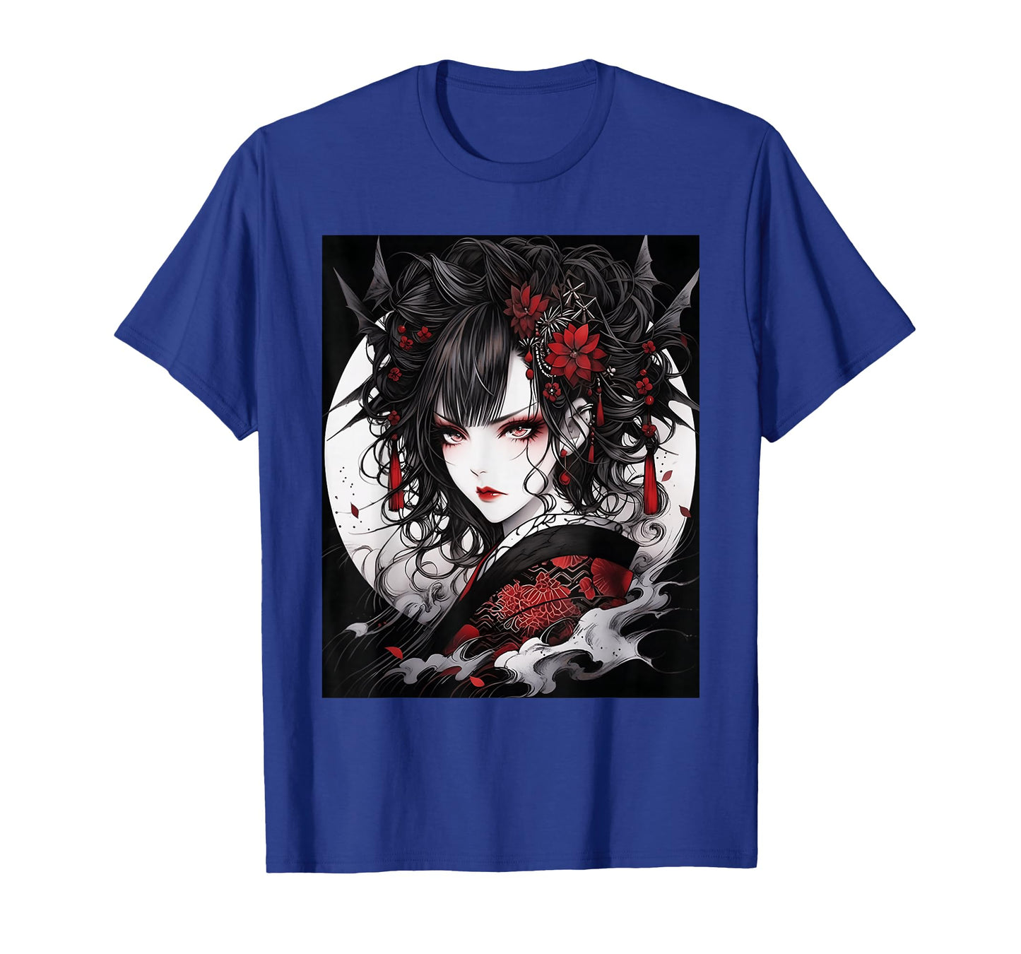 Enigmatic Enchantress: Japanese Gothic Girl Graphic Design T-Shirt